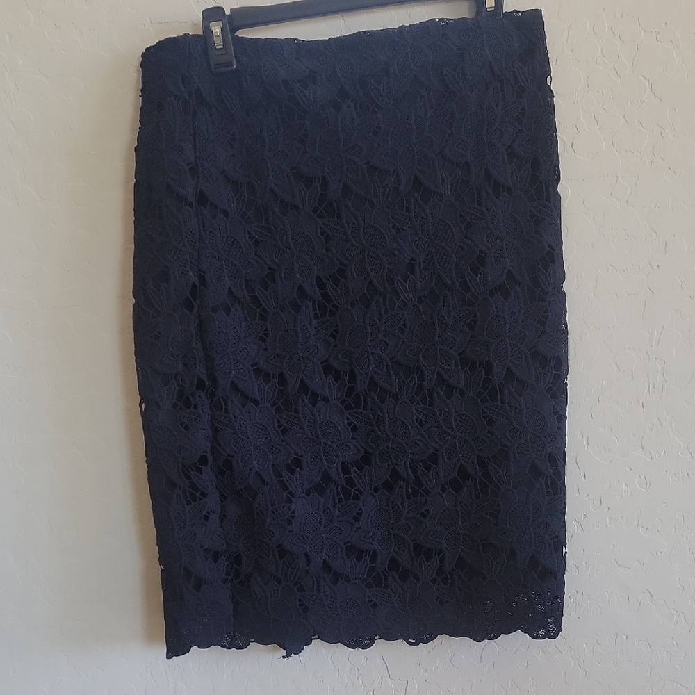 Catherines Blue Embellished Pencil Skirt Knee-Length